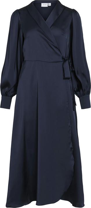 Vila Langärmeliges Midi Wickelkleid