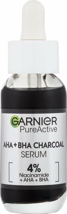 Garnier Pure Active AHA + BHA Charcoal Serum (30 ml)