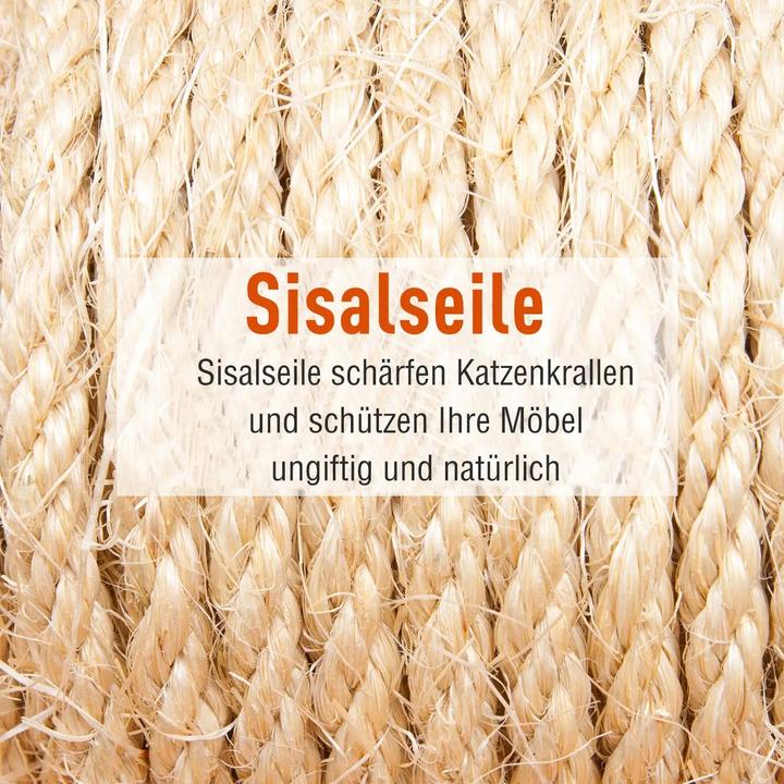 Produktbild PawHut Kratzbaum mit Katzenhöhle, XXL Katzenbaum Plüsch Grau 49x49x173cm (173 cm, Grau)