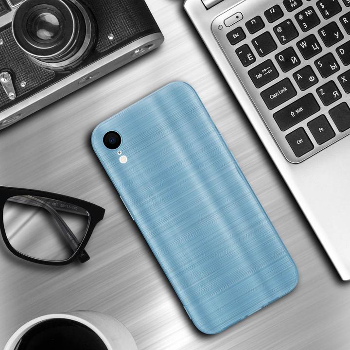 Produktbild Cadorabo Hülle für Apple iPhone XR im TPU Brushed Kameraschutz LM160 Style (Apple iPhone XR)