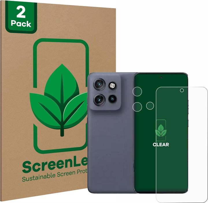 Produktbild ScreenLeaf Schutzfolie nachhaltiger Displayschutz Display Schutz Folie Klar Transparent (2 Stück, Motorola Edge 50 Neo)