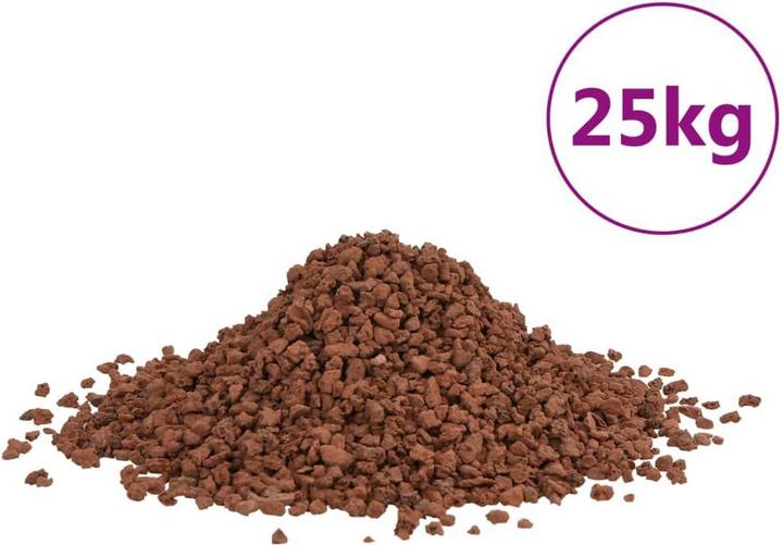 Produktbild VidaXL Lavagranulat 25 kg Rot 5-8 mm,Farbe: Rot,Material (Dekoration, sonstige Gegenstände)