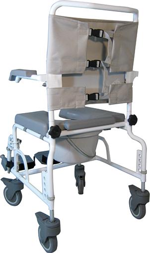 Produktbild Devilbiss Dusch- und Toilettenrollstuhl DuoMotion 5" Lenkrollen