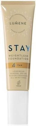Actual product image Lumene Stay Weightless Foundation SPF30 No4 Tan 30ml (No4 Tan)