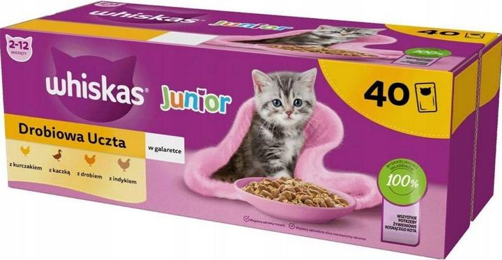 Image du produit Whiskas Volaille junior en gelée (Junior, 40 pcs, 3400 g)