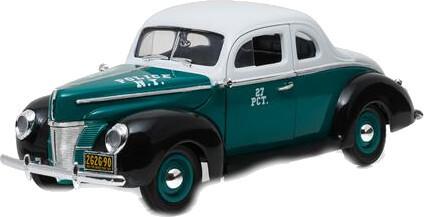 Actual product image Greenlight Collectibles 1940 Ford Deluxe Coupe NYPD