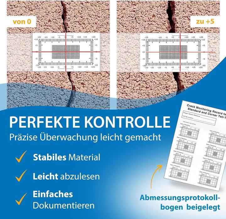 Valeurs nutritives et ingrédients Sachverständigen-Zubehör Rissmonitor Messlehre-Set