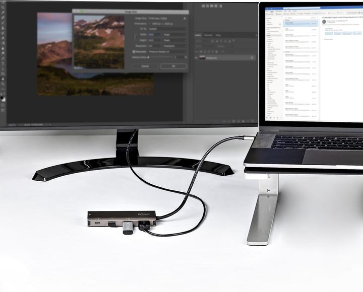 Produktbild StarTech .com USB C Multiport Adapter (USB-C, 3 Ports)