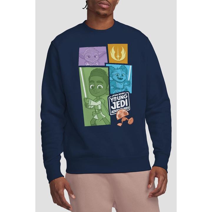 Actual product image Star Wars Unisex Adult Young Jedi Adventure Blocks Sweatshirt (XL)