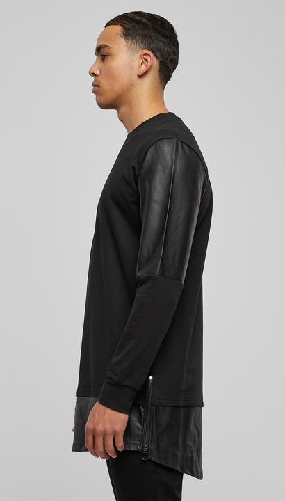 Image du produit Urban Classics Long Zipped Synthetic Leather Crewneck (M)