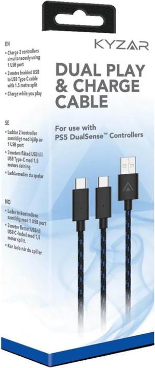 Produktbild Vision Kyzar Play and charge cable for PS5 (PS5)