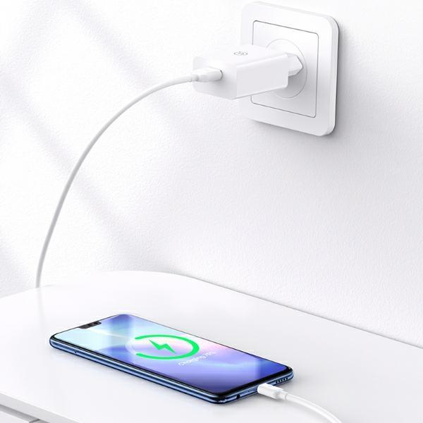 Actual product image Usams Zestaw szybkiego ład. Micro 2a 1m Fast Charging biały/white SC series(CC083) (18 W)