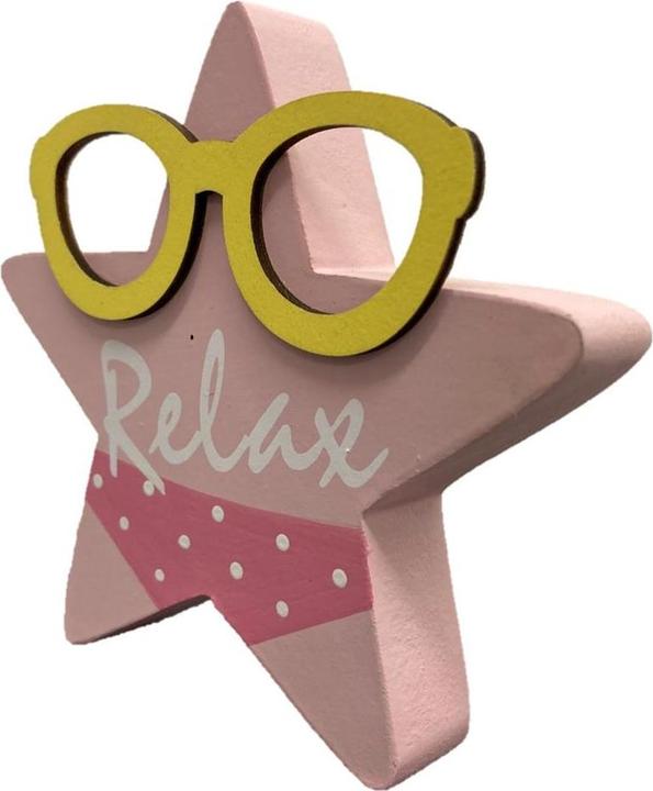 Produktbild GuGus Deko Aufsteller Sommerstern aus Holz mit Schriftzug Relax Grösse 2x12x11.5cm (2 x 12 x 11.5 cm)