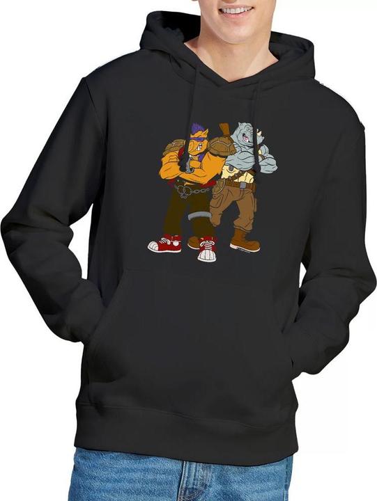 Immagine prodotto Teenage Mutant NT Felpa con Cappuccio Bebop & Rocksteady Uomo (XXL)