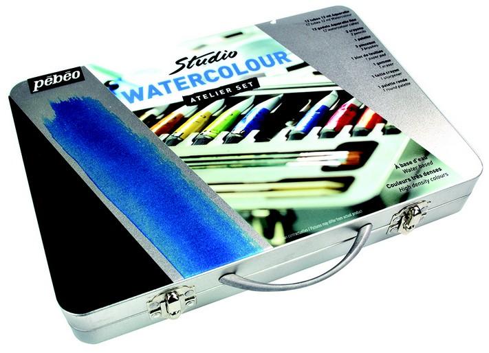 Image du produit Pebeo aquarelle Fine Coffret Atelier metal (Multicolore, 12 ml)