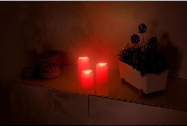 Produktbild Lunartec 3er-Set dimmbare RGB-LED-Kerzen mit Timer & Fernbedienung, bunt, IP44 (3 x)