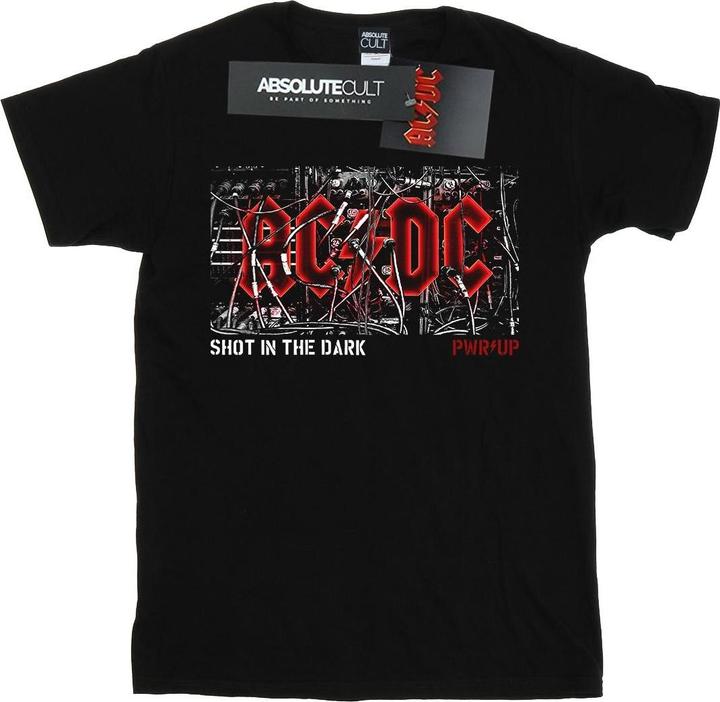 AC/DC PWR UP Kabel Logo Baumwolle Boyfriend TShirt