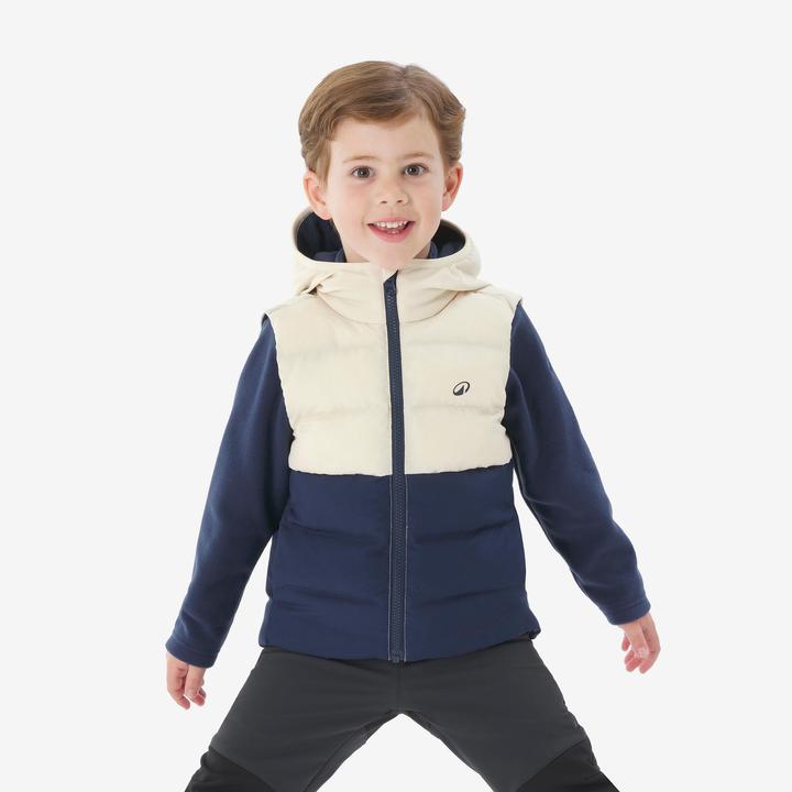 Immagine prodotto Quechua Wattierte Weste Kleinkinder Gr. 92–116 Wandern - NH500 blau/beige