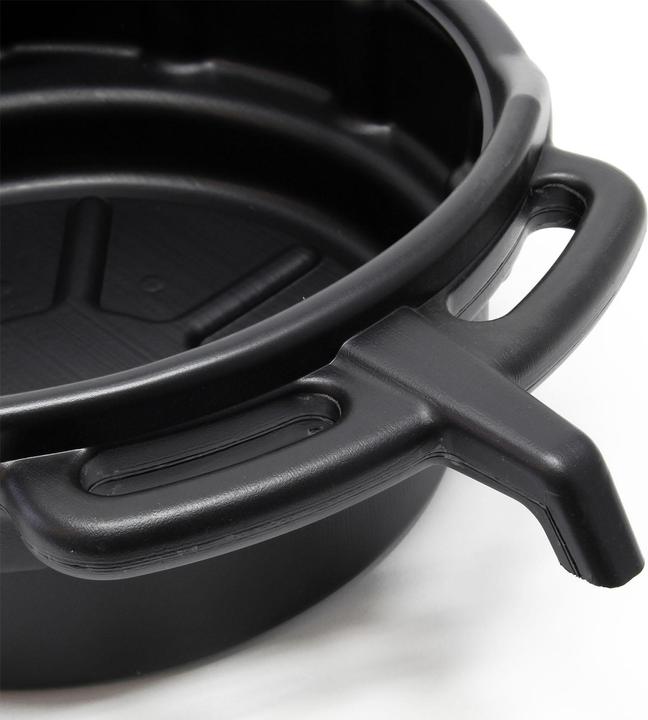 Produktbild Wiltec Ölauffangwanne 15l Ø 45cm Ausgiesser Ölwanne Ölwechsel Ölauffangbehälter Motoröl