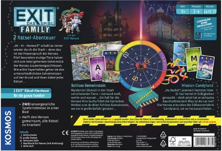 Image du produit Kosmos EXIT - Family: Schloss Gemeinstein/Mission Candyland (Allemand)