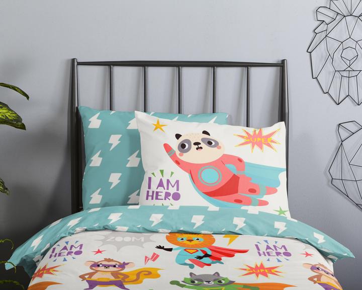 Image du produit Good Morning Superhero (Set de linge de lit, 120 x 150 cm, 60 x 70 cm)