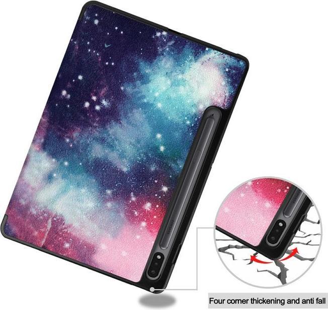 Actual product image MU Style Triple folding cover with pattern (Galaxy Tab S7)