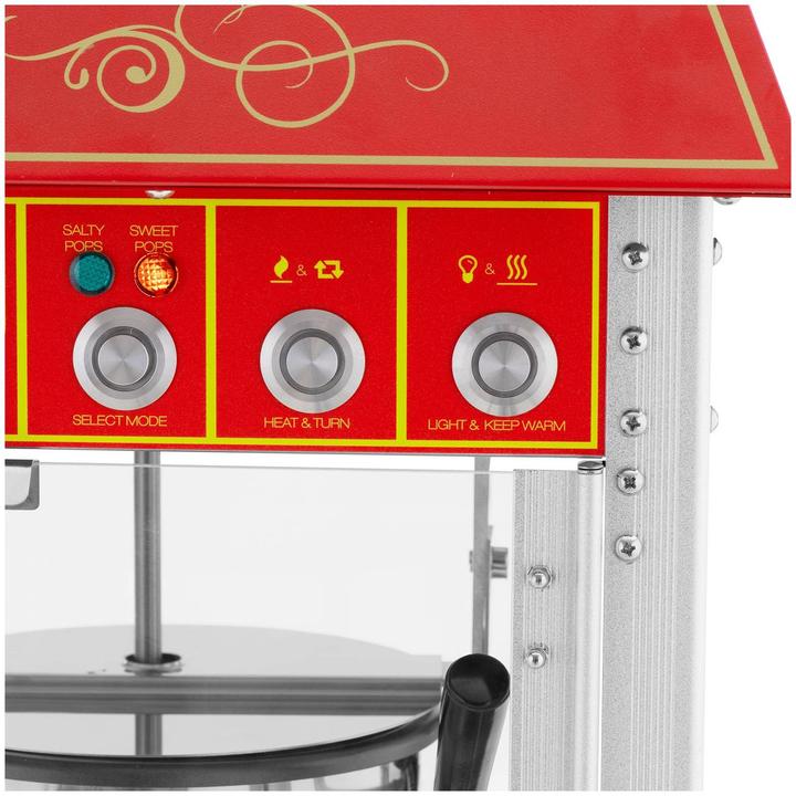 Image du produit Royal Catering Machine à pop corn avec chariot - Design rétro - 150 / 180 °C - rouge -