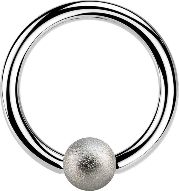 Star Piercing Micro Ball Closure Ring silber gesprenkelt (Chirurgenstahl 316L)