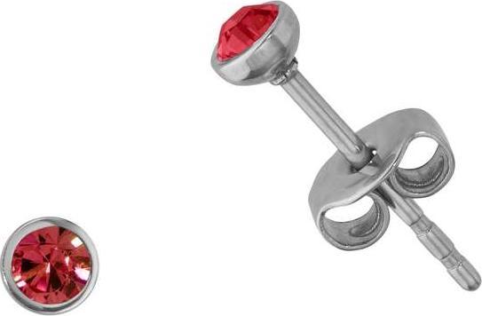 Bijouteria Ohrstecker (Edelstahl, Kristall, PVC)
