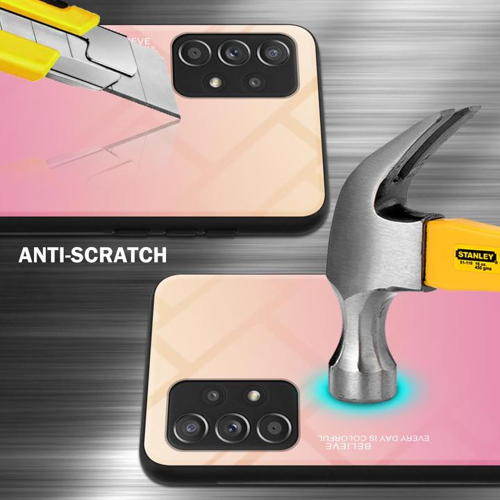 Productafbeelding Cadorabo TPU 2 Kleuren Glazen Hoesje (Samsung Galaxy A52, Samsung Galaxy A52 5G, Samsung Galaxy A52s 5G)