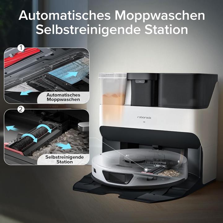 Immagine prodotto Roborock Saugroboter S7 Max Ultra mit Selbstreinigungsstation, Hindernisvermeidung, App/Sprachsteuerung (Robot aspirapolvere)