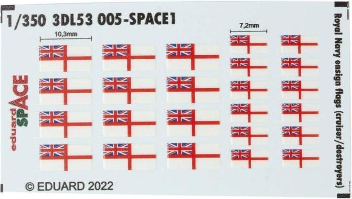 Produktbild Eduard Royal Navy ensign flags (cruiser/destroyers) SPACE