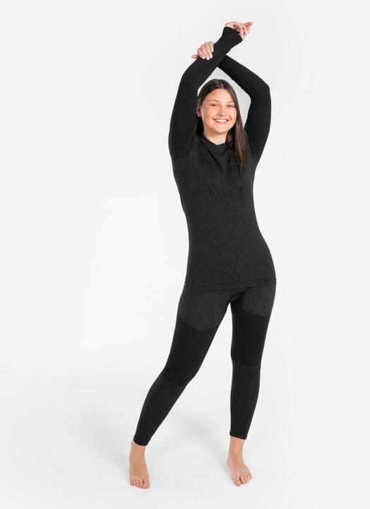 Immagine prodotto Kipsta Camicia funzionale a maniche lunghe da donna/uomo - Keepdry nero (M)