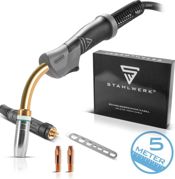 Produktbild Stahlwerk Schweissbrenner MIG MAG AK25/MB25 5m Schlauchpaket Eurozentralanschluss