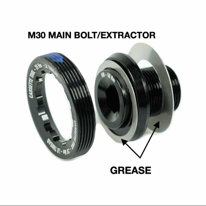 Actual product image Praxis works Practice M28/30 crank bolt and crank puller.