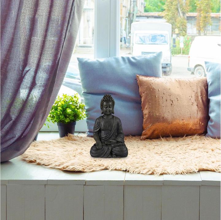 Actual product image Relaxdays Sitting Buddha Figurine, 30 cm (16.5 x 23 x 13.5 cm)