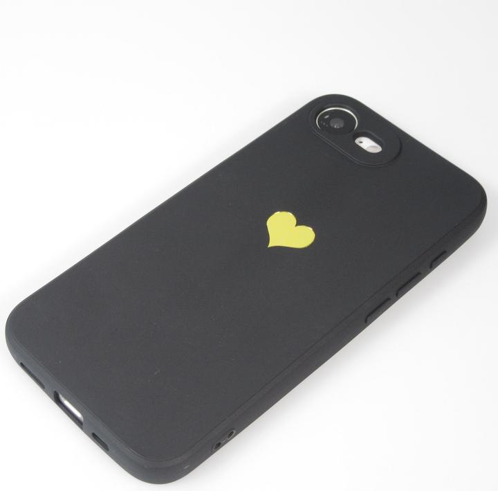 Actual product image PhoneLook Cover Silicone Mat Heart gold (Apple iPhone 16e)