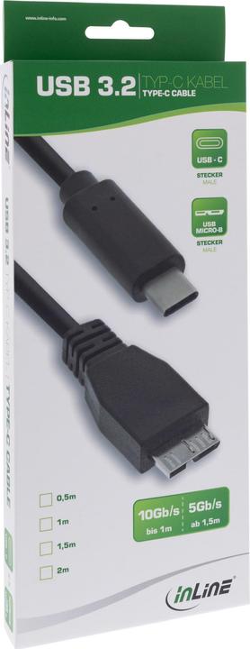 Image du produit InLine USB C – USB Micro B (0.50 m, USB 3.1)