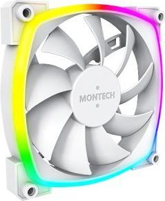 Produktbild Montech Lot de 3 Ventilateurs de boitier AX120 RGB - 12cm (Blanc) (120 mm, 3 x)