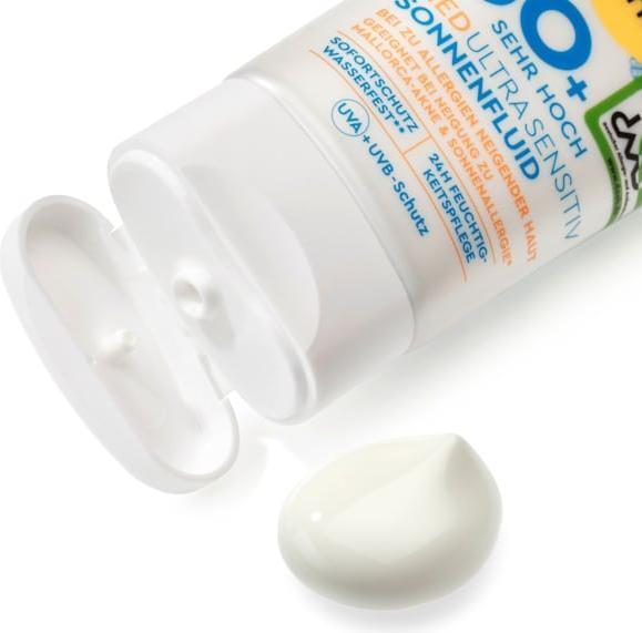 Actual product image dm Sundance MED ultra sensitive (Sun cream face, SPF 50+, 50 ml)