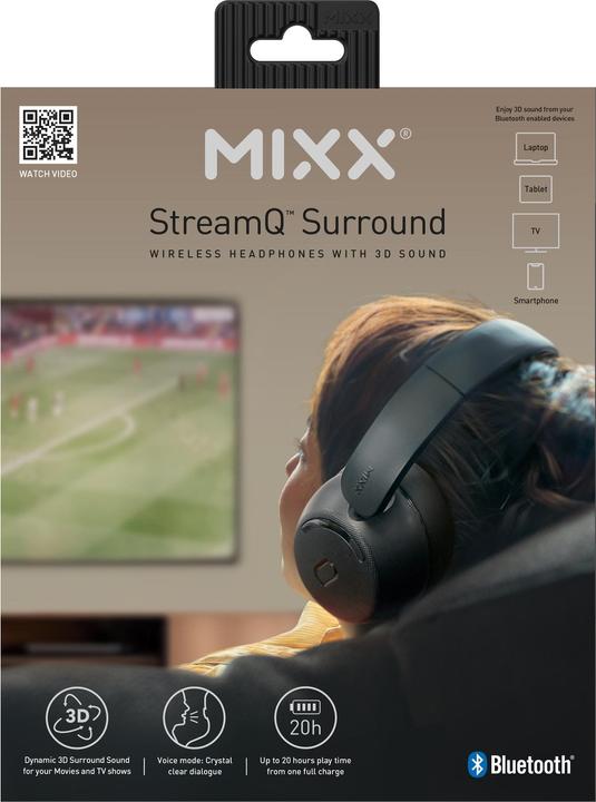 Immagine prodotto Mixx Cuffie StreamQ Surround TV Media nero (40 h, Cablato)