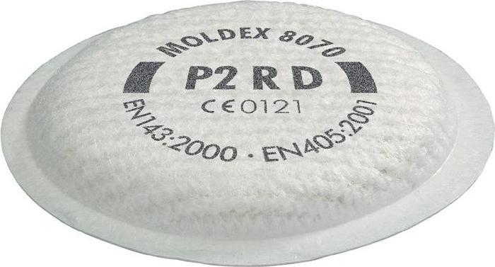 Immagine prodotto Moldex Filtro antiparticolato 807001 EN 143:2000 + A1:2006 P2 R D f. Serie 8000 (Filtro di ricambio per respiratore)