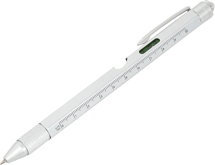 Produktbild Hermex 8in1 Multi-Kugelschreiber Multifunktionsstift Touchpen Wasserwaage Schraubendreher (8 Funktionen)