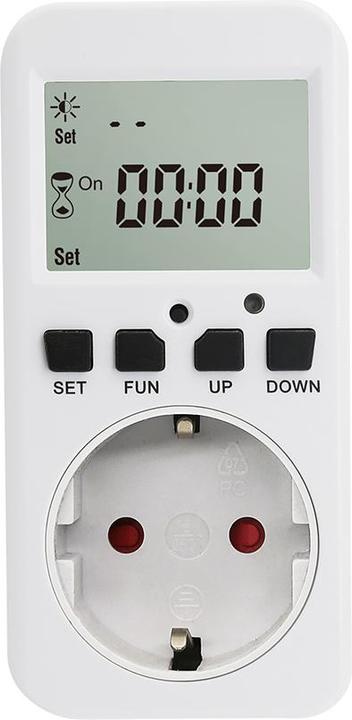 Immagine prodotto Offgridtec Timer con interruttore crepuscolare per presa Schuko da 230V 50Hz max. 16A