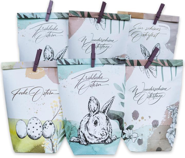 Image du produit Papierdrachen Set de sacs Pâques (Pochette cadeau, 12 x)