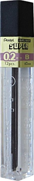 Produktbild Pentel Druckbleistift-Mine SUPER, H„rtegrad: B (Ersatzmine, Graphit, 0.20 mm)
