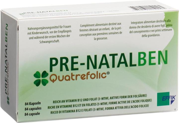 Produktbild Natalben PreNatalben Quatrefolic (84 Stück, Kapseln, 65 g)