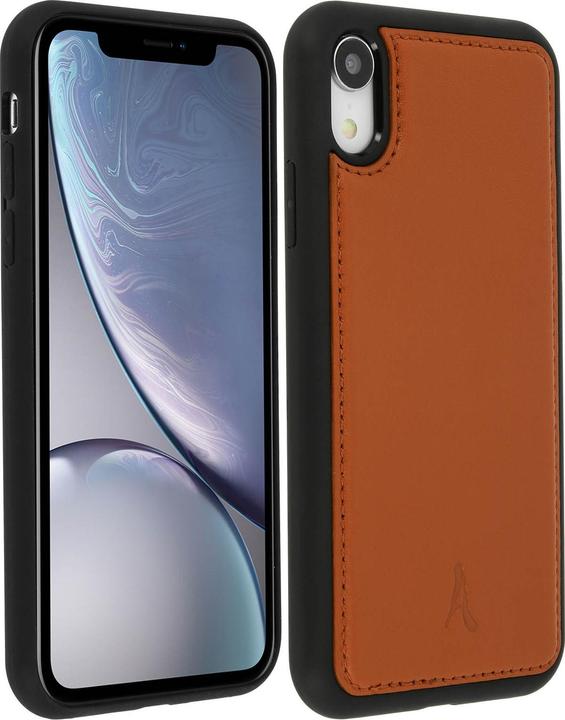 Produktbild Akashi Schutzhülle aus Echtleder stoss- kratzfest für Apple iPhone XR – Kupfer (Apple iPhone XR)