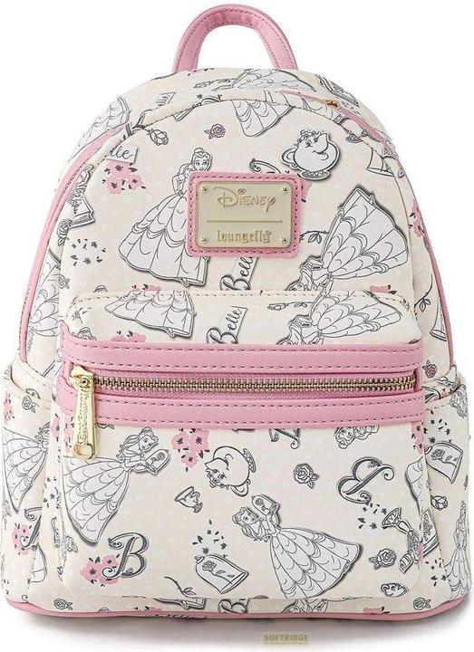 Loungefly Disney by Rucksack Beauty and the Beast Belle Creme AOP heo Exclusive