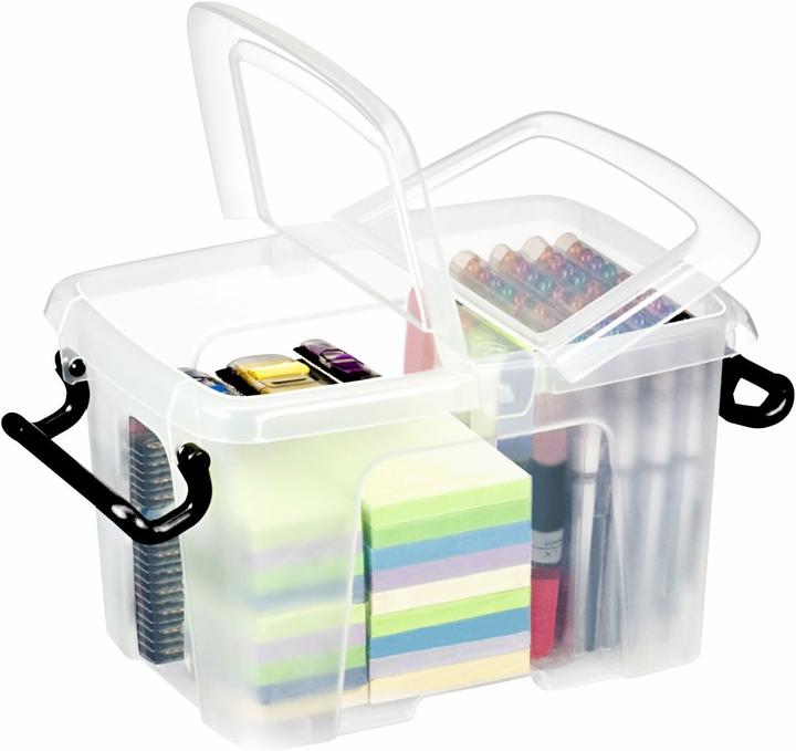 Immagine prodotto Cep Smart Box HW60 scatola portaoggetti con maniglie a clip 6 litri trasparente (30 x 22,5 x 18,5 cm, 6 l)